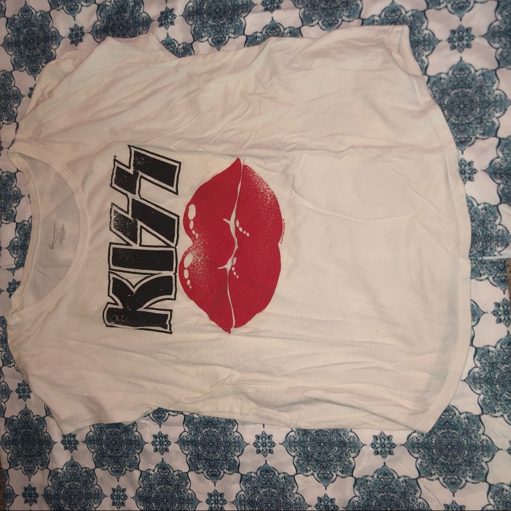 White KISS T-shirt